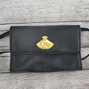 VTG Stop Sac Accessories Beatrice BONGIBAULT Crossbody Black Wallet Clutch